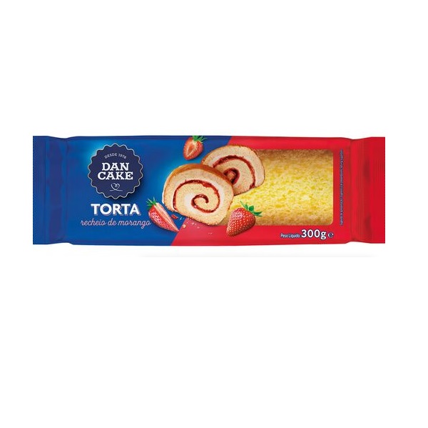 Dan Cake Torta com Recheio Morango 300 Gr