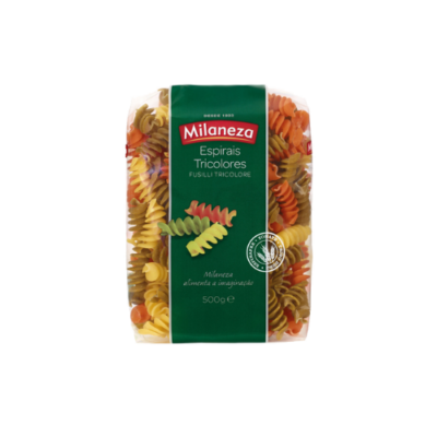 Milaneza Massa Espirais Tricolores 500 Gr