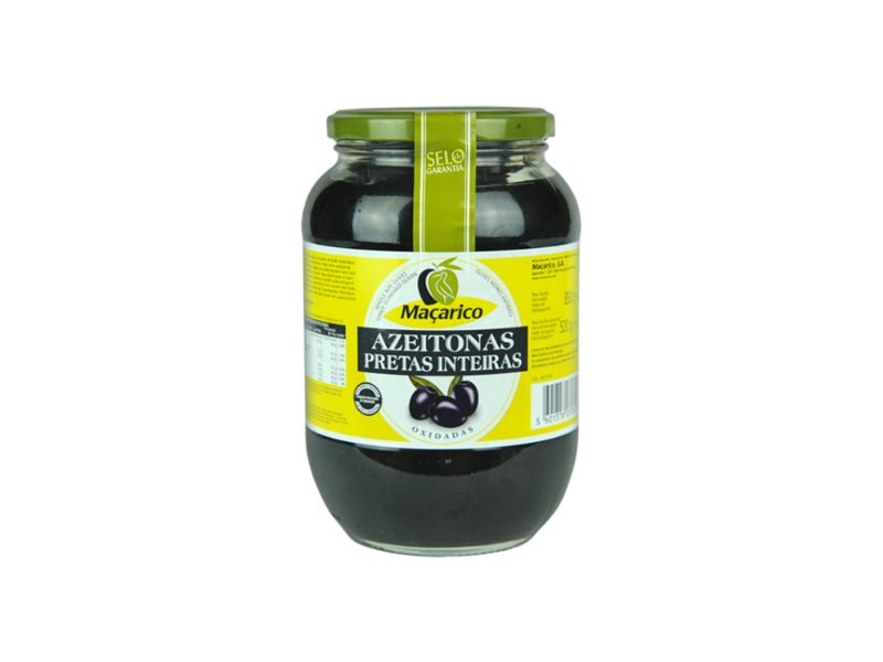 Maçarico Azeitonas Pretas Inteiras 520 Gr