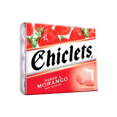 Chiclets Morango 12 Unidades