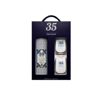 Licor 35 Pastel de Nata Originele Smaak 50 Cl + 2 Kopjes