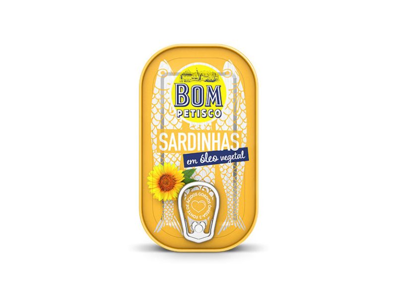 Bom Petisco Sardinhas Inteiras Em Oleo 120 Gr