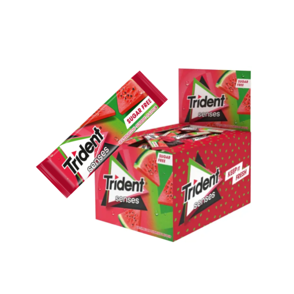 Trident Pastilhas Senses Rain Forest 100 Unidades