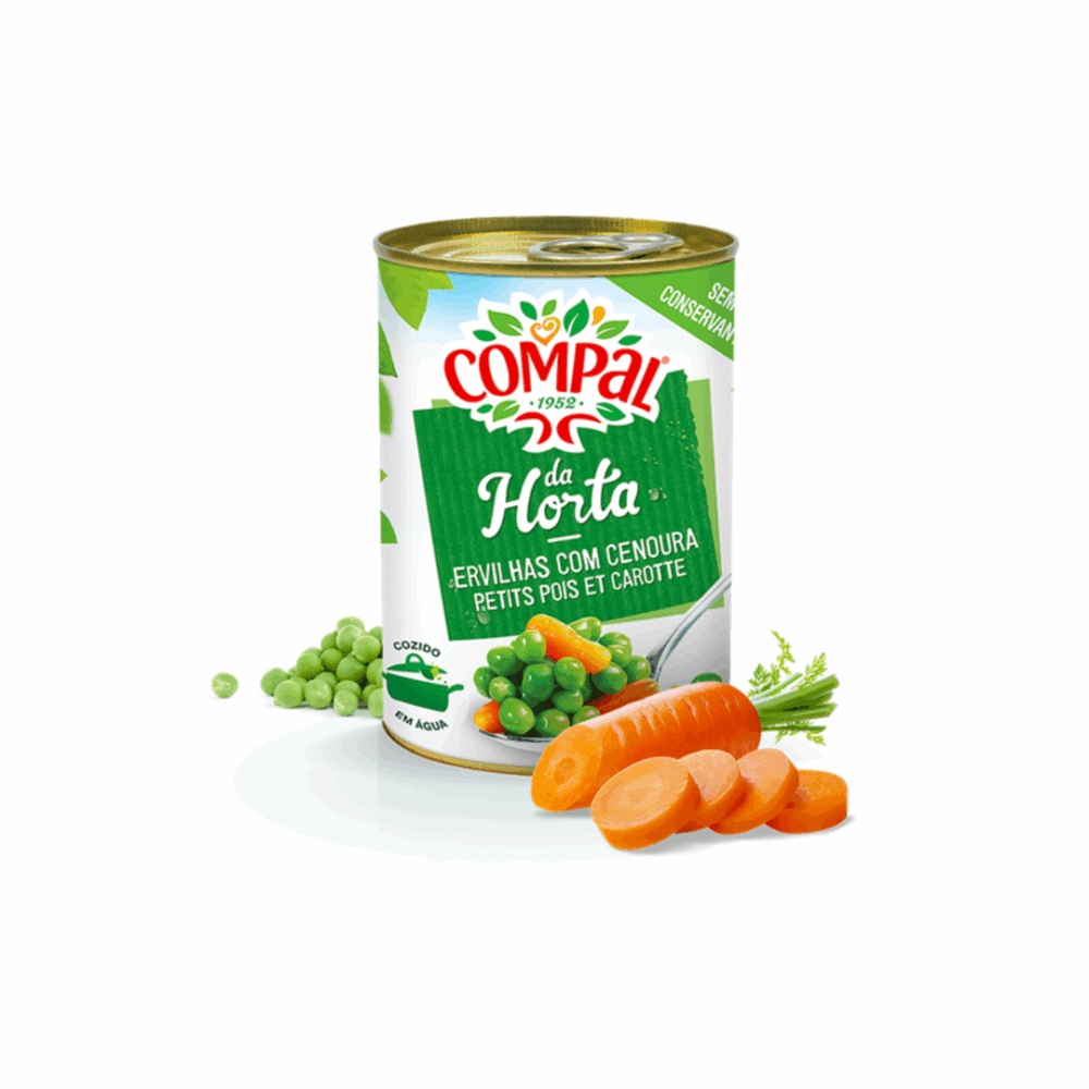 Compal Ervilhas com Cenoura Lata 845 Gr