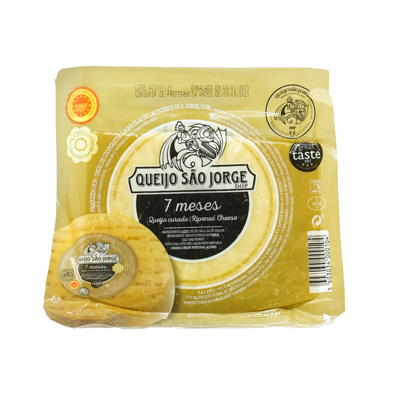 Queijo São Jorge DOP 4 meses Acores 400 Gr