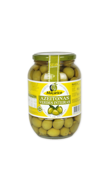 Maçarico Azeitonas Verde Inteiras 520 Gr