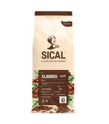 Sical 5 Estrelas Clássico Café Torrado Grão 1 Kg