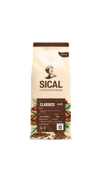 Sical 5 Estrelas Clássico Café Torrado Grão 1 Kg