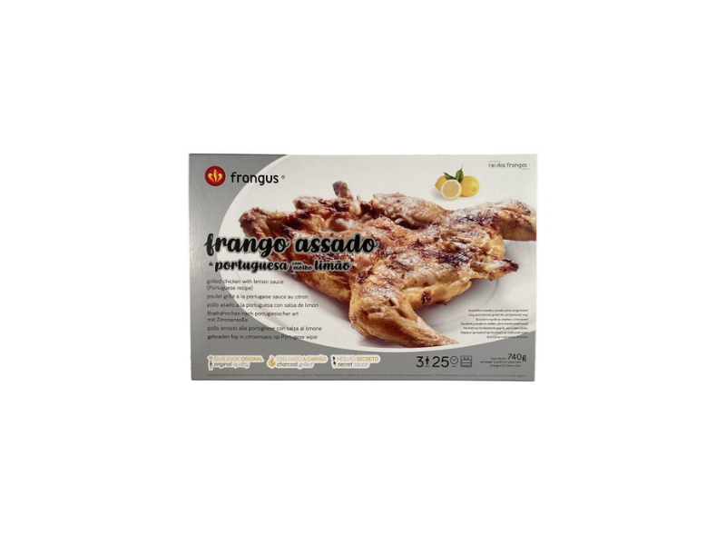 Fragus Frango Assado na Brasa Limâo Covete Cong. 740 Gr