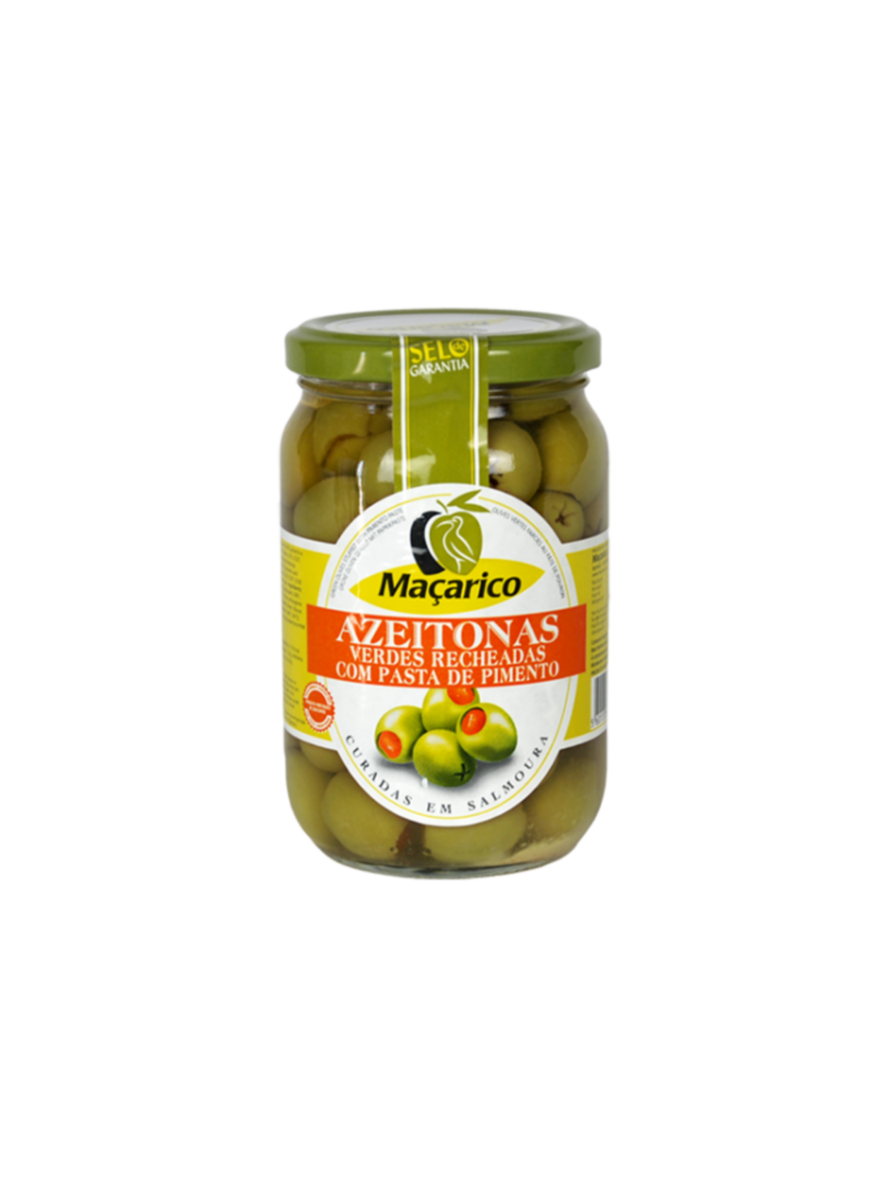 Macarico Azeitonas Verdes Recheadas c/ Pasta de Pimento 200 Gr