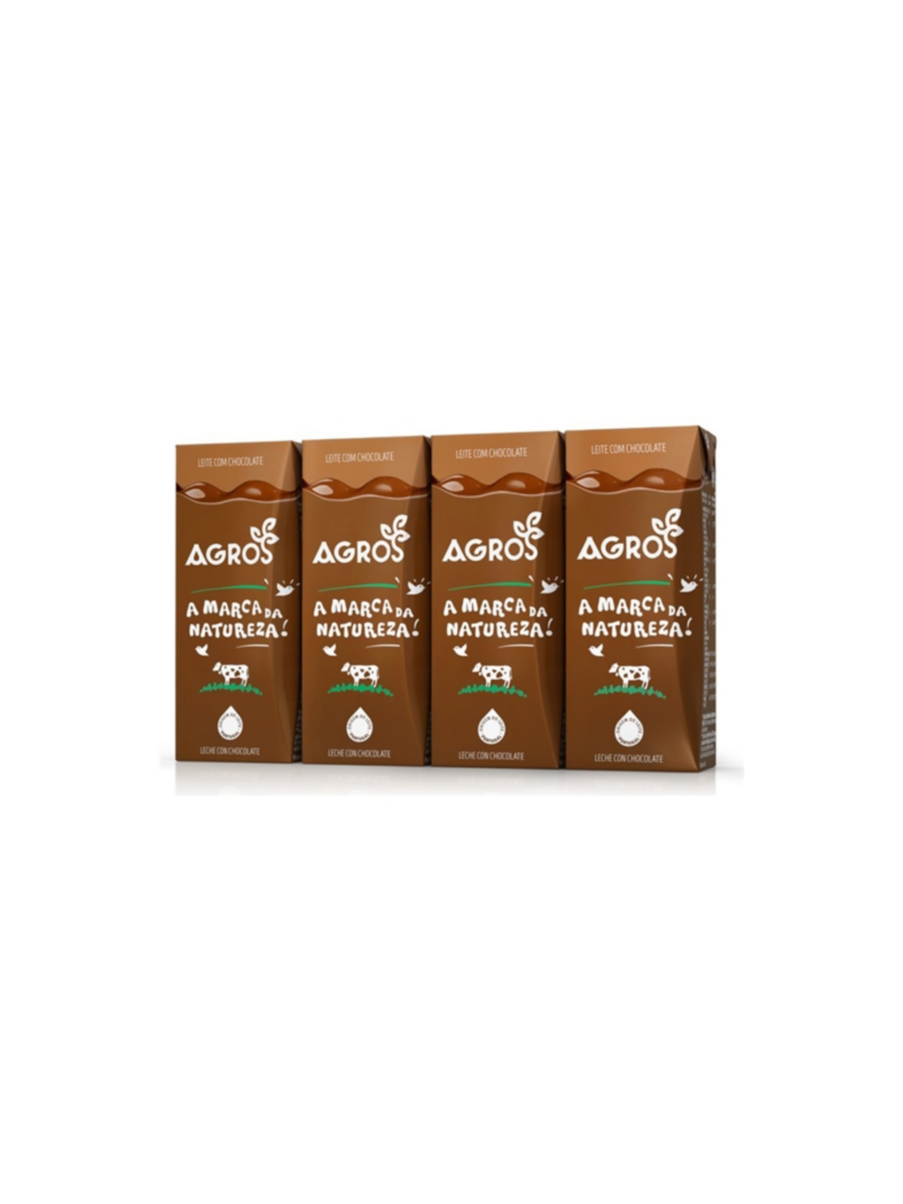 Agros Leite Chocolate 4 x 200 Ml