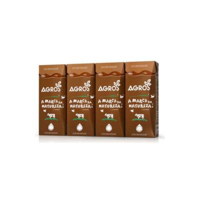 Agros Leite Chocolate 4 x 200 Ml
