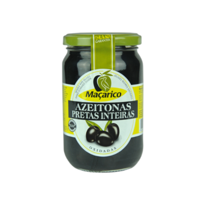Maçarico Azeitonas Pretas Inteiras 210 Gr