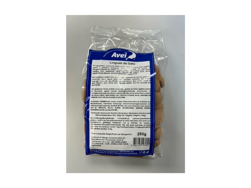 Avei Linguas de Gato 250 Gr