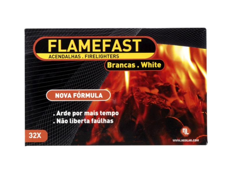 Acendalhas Flamefast Brancas 32 unidades