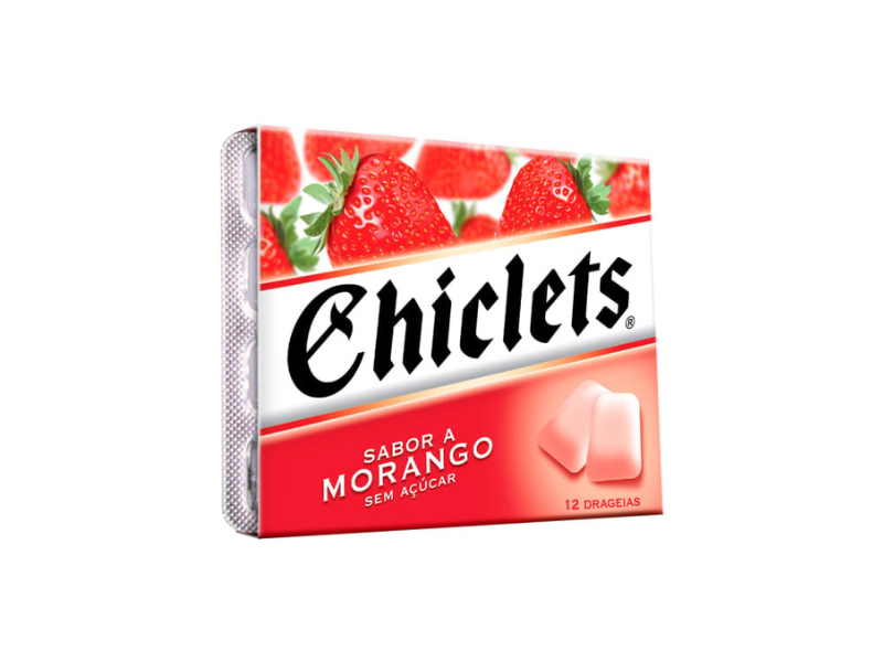 Chiclets Morango 12 Unidades
