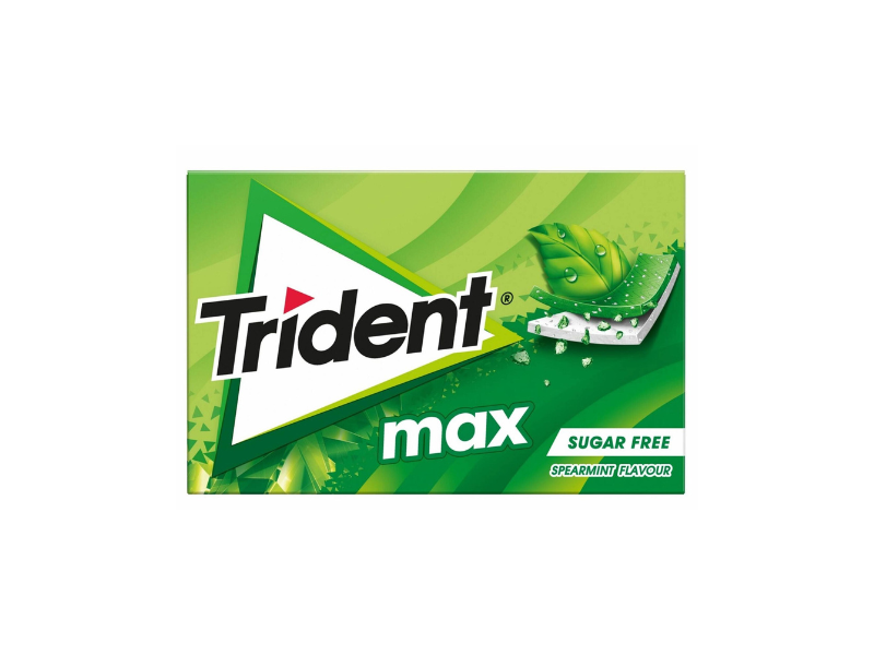 Trident Pastilhas Max Slab Spearmint 23 Gr