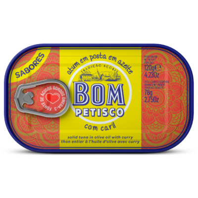 Bom Petisco Atum em Azeite Com Caril 120 Gr