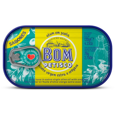 Bom Petisco Atum em Azeite Virgem Extra e Orégãos 120 Gr