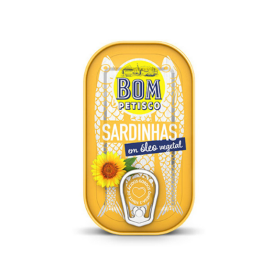 Bom Petisco Sardinhas Inteiras Em Oleo 120 Gr