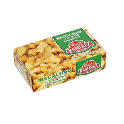Ramirez Bacalhau Com Grao lata / Ramirez Kabeljauw met Kikkererwten 120 Gr.